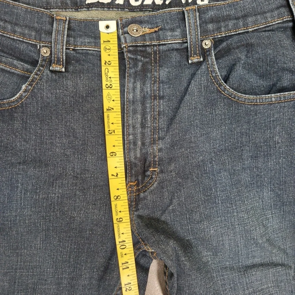 Dickies Slim Blue Jeans Mens Size 33x30 With Stretch Mid-rise Med-wash